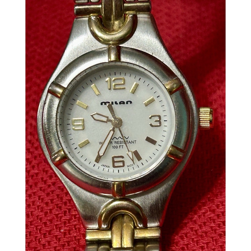 Milan Womens Watch Gold And Silver Tone Bracelet MLS013 Japan Movt New Battery